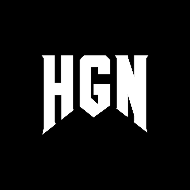 Diseño de logotipo de letra HGN para una empresa de tecnología Diseño del logotipo HGN combinación de colores blanco y negro Diseño del logó HGN Vector HGN Diseño del icono HGN Alfabeto HGN Tipografía Diseño del Logotipo