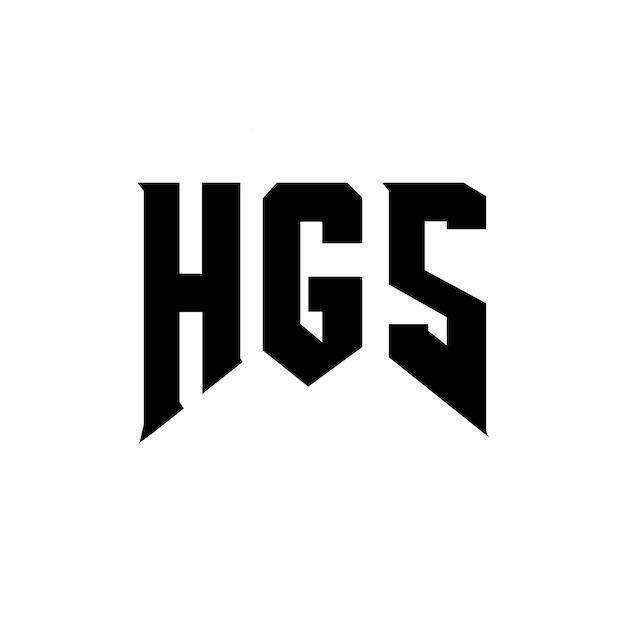 Diseño de logotipo de letra HGS para una empresa de tecnología Diseño del logotipo HGS combinación de colores blanco y negro Logotipo HGS vector diseño HGS icono HGS alfabeto HGS tipografía diseño del logotipo