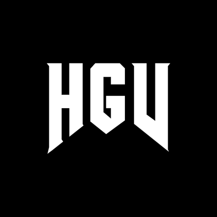Vector diseño de logotipo de letra hgv para una empresa de tecnología diseño del logotipo hgv combinación de colores blanco y negro logotipo hg vector diseño hg v icono hg v alfabeto diseño del logotipo h g v tipografía