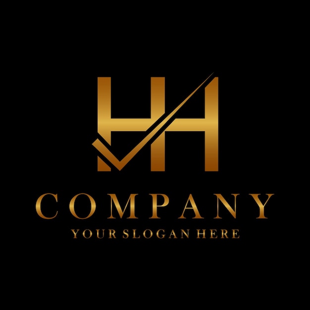 Diseño de logotipo de la letra HH Plantilla de vector Iniciales creativas de la letra HH concepto del logotipo