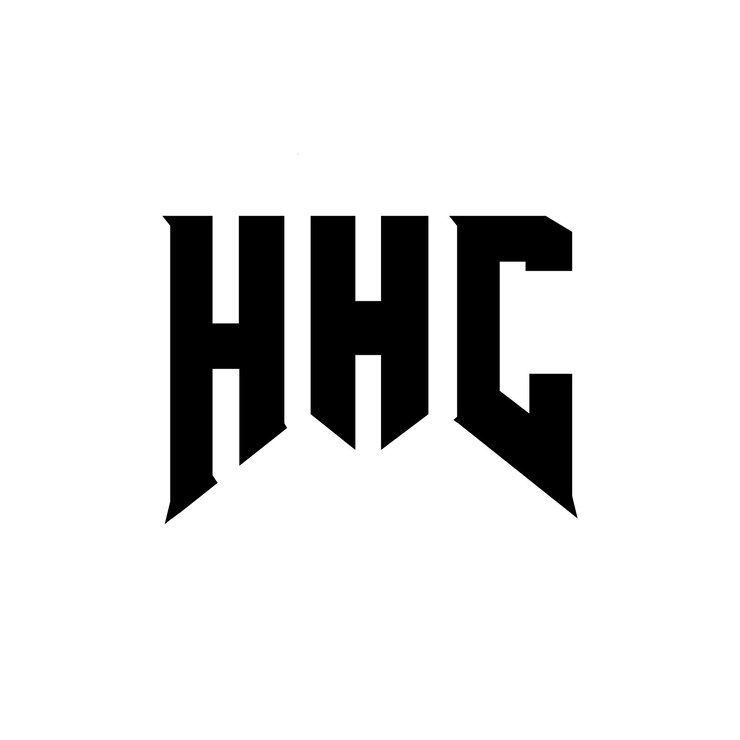 Vector diseño de logotipo de letra hhc para una empresa de tecnología diseño de logotipo hhc combinación de colores blanco y negro diseño de diseño de logotipo hhc vector hhc icon hhc alfabeto hhc tipografía diseño del logotipo