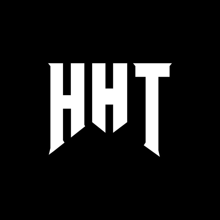 Vector diseño de logotipo de letra hht para una empresa de tecnología diseño de logotipo hht combinación de colores blanco y negro diseño de diseño de logotipo hht vector diseño de hht icon hht alfabeto hht tipografía diseño del logotipo