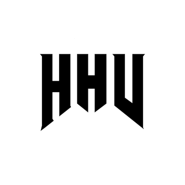 Diseño de logotipo de letra HHV para una empresa de tecnología Diseño del logotipo HHV combinación de colores blanco y negro Logo HHV vector diseño HHV icono HHV alfabeto diseño del logotipo tipografía HHV