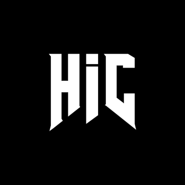 Diseño de logotipo de letra HIC para una empresa de tecnología Diseño del logotipo HIC combinación de colores blanco y negro Logotipo HIC vector Diseño del icono HIC Alfabeto HIC Tipografía Diseño del Logotipo