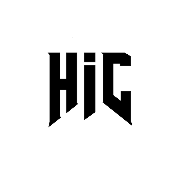 Diseño de logotipo de letra HIC para una empresa de tecnología Diseño del logotipo HIC combinación de colores blanco y negro Logotipo HIC vector Diseño del icono HIC Alfabeto HIC Tipografía Diseño del Logotipo