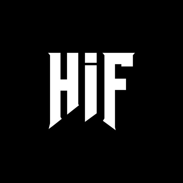 Diseño de logotipo de letra HIF para una empresa de tecnología Diseño del logotipo HIF combinación de colores blanco y negro Logotipo HIF Vector Diseño HIF Icono HIF Alfabeto HIF Tipografía Diseño del Logotipo