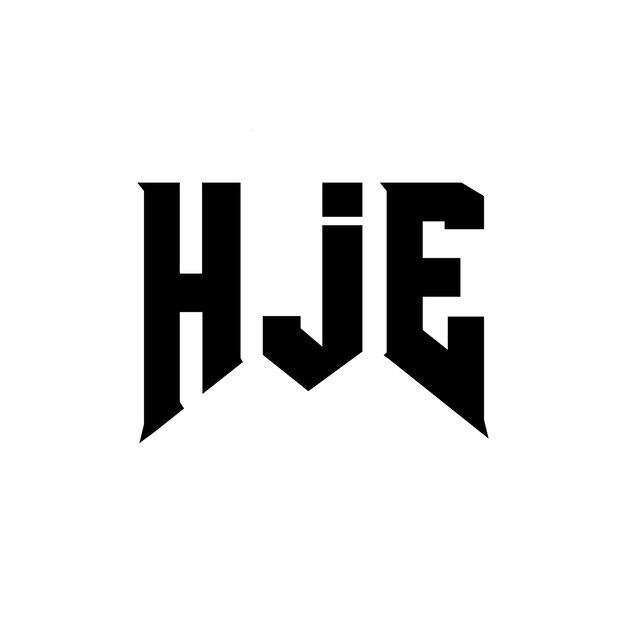 Diseño de logotipo de letra HJE para la compañía de tecnología HJE diseño de logotipo combinación de colores blanco y negro HJE logotipo HJE vector HJE diseño HJE icono HJE alfabeto HJE tipografía diseño del logotipo