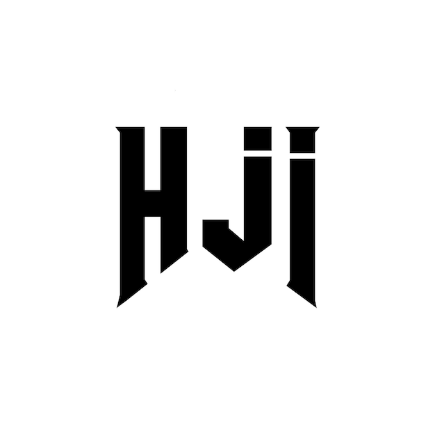 Diseño de logotipo de letra HJI para una empresa de tecnología Diseño de Logotipo HJI combinación de colores blanco y negro Logotipo HGI Vector Diseño HJI Icono HJI Alfabeto HJI Tipotipo Diseño del logotipo