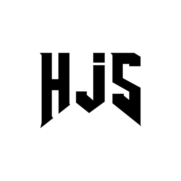 Diseño de logotipo de letra HJS para la compañía de tecnología Diseño de Logotipo HJS combinación de colores blanco y negro Logotipo HGS Vector Diseño HJS Icono HJS Alfabeto HJS Tipografía Diseño del logotipo