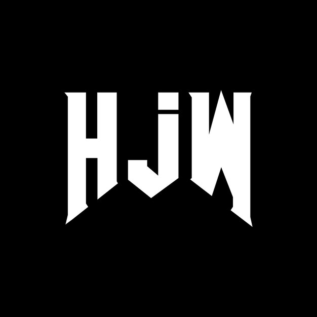 Diseño de logotipo de letra HJW para una empresa de tecnología Diseño del logotipo HJW combinación de colores blanco y negro Logotipo HJ W vector Diseño HJ W icono Alfabeto HJ W tipografía Logotipo Diseño