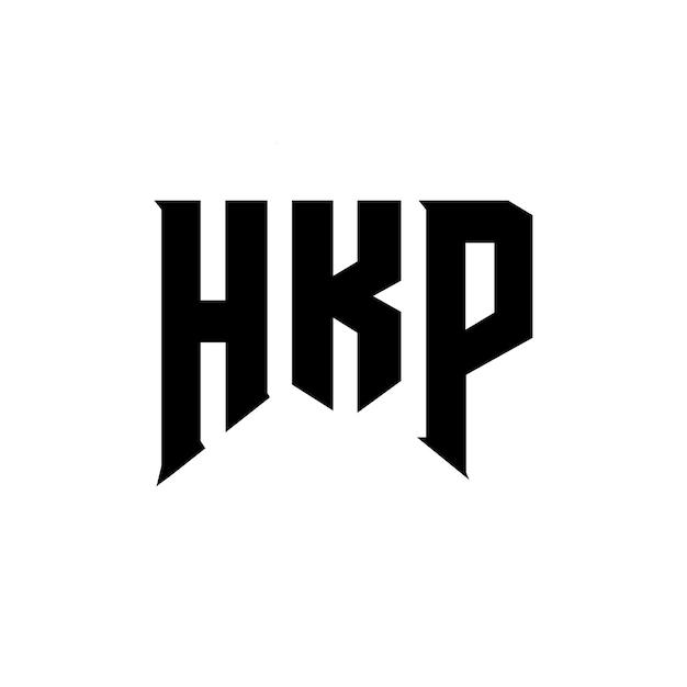 Diseño de logotipo de letra HKP para una empresa de tecnología Diseño de logótipo HKP combinación de colores blanco y negro Diseño del logotipo HKP Vector Diseño de HKP Icon HKP Alfabeto Diseño del Logotipo HKP Tipografía
