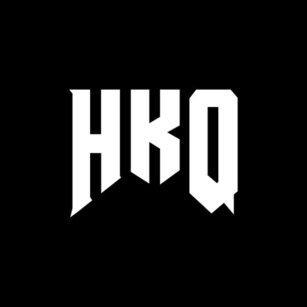 Diseño de logotipo de letra HKQ para una empresa de tecnología Diseño de Logotipo HKQ combinación de colores blanco y negro Diseño de diseño de logotipo HKQ Vector HKQ Diseño de icono HKQ Alfabeto HKQ Tipografía