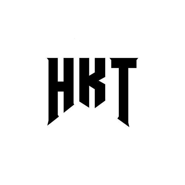 Diseño de logotipo de letra HKT para una empresa de tecnología Diseño de logótipo HKT combinación de colores blanco y negro Diseño del logotipo HKT Vector Diseño del icono HKT Alfabeto HKT Diseño del logó tipografía HKT