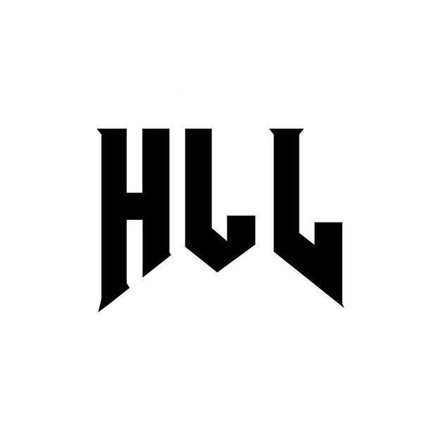 Diseño de logotipo de letra HLL para la empresa de tecnología Diseño de logótipo HLL combinación de colores blanco y negro Logotipo HLL Vector Diseño de HLL Icono HLL Alfabeto HLL Tipografía Diseño del logotipo