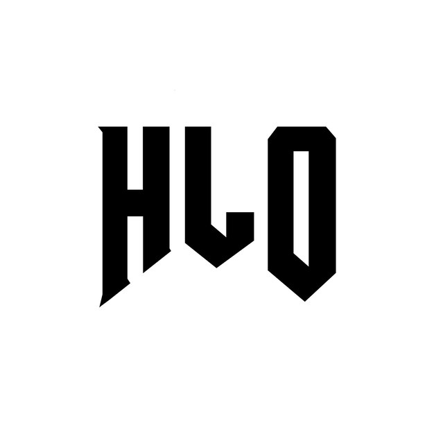 Diseño de logotipo de letra HLO para una empresa de tecnología Diseño del logotipo HLO combinación de colores blanco y negro Logotipo HLO vector diseño HLO icono HLO alfabeto HLO tipografía diseño del logotipo