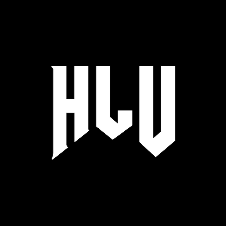 Vector diseño de logotipo de letra hlu para la empresa de tecnología diseño de logótipo hlu combinación de colores blanco y negro logotipo hlu vector hlu diseño icono hlu alfabeto hlu tipografía diseño del logotipo