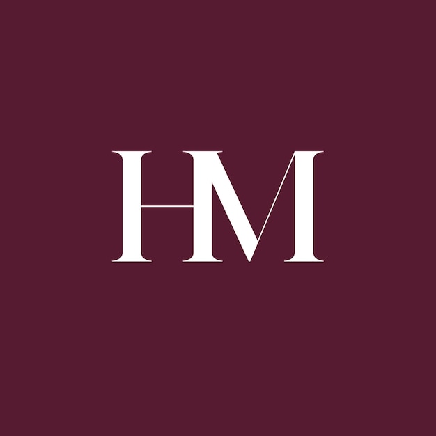 Diseño del logotipo de la letra HM