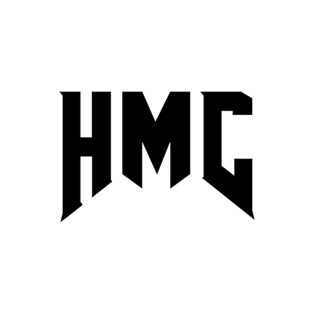 Diseño de logotipo de letra HMC para una empresa de tecnología Diseño del logotipo HMC combinación de colores blanco y negro Logotipo HMC Vector Diseño HMC Icono HMC Alfabeto HMC Tipo de logotipo Diseño