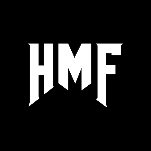 Diseño de logotipo de letra HMF para una empresa de tecnología Diseño del logotipo HMF combinación de colores blanco y negro Logotipo HMF vector diseño HMF icono HMF alfabeto HMF tipografía diseño del logotipo