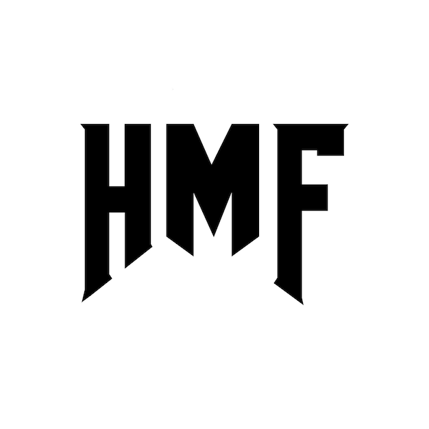 Diseño de logotipo de letra HMF para una empresa de tecnología Diseño del logotipo HMF combinación de colores blanco y negro Logotipo HMF vector diseño HMF icono HMF alfabeto HMF tipografía diseño del logotipo