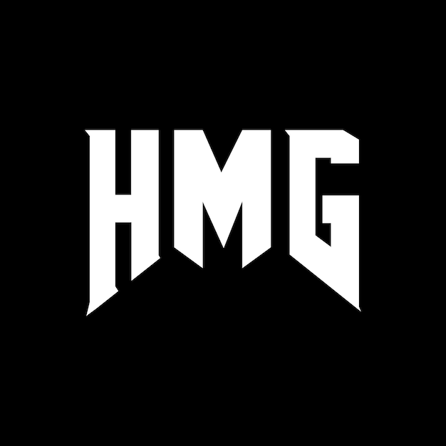 Diseño de logotipo de letra HMG para una empresa de tecnología Diseño de Logotipo HMG Combinación de colores blanco y negro Logo HMG Vector Diseño HMG Icono HMG Alfabeto HMG Tipografía Diseño del logotipo