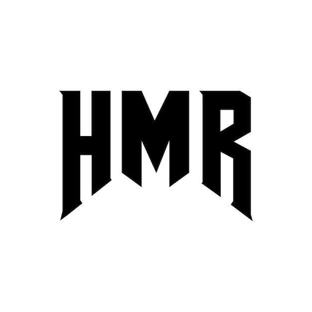 Diseño de logotipo de letra HMR para una empresa de tecnología Diseño del logotipo HMR combinación de colores blanco y negro Logo HMR Vector HMR Diseño del icono HMR Alfabeto HMR Tipo de logotipo Diseño
