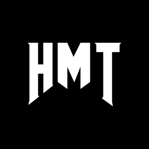 Diseño de logotipo de letra HMT para una empresa de tecnología Diseño del logotipo HMT combinación de colores blanco y negro Logo HMT vector HMT diseño Icono HMT alfabeto HMT tipografía Diseño del Logotipo