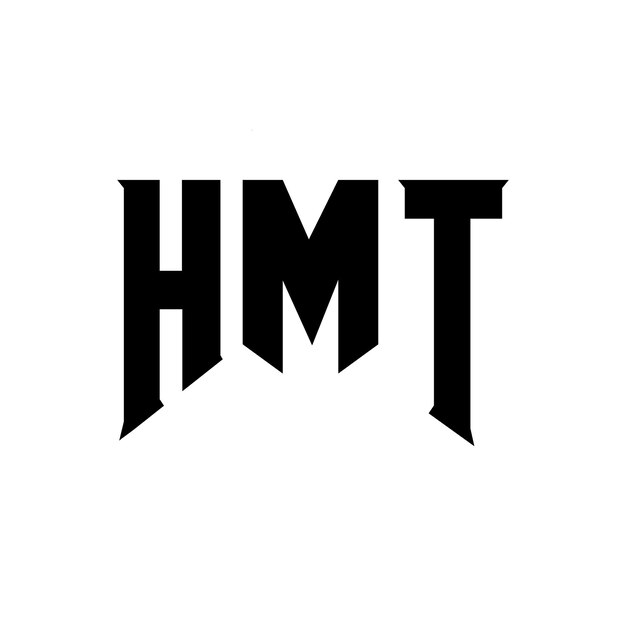 Diseño de logotipo de letra HMT para una empresa de tecnología Diseño del logotipo HMT combinación de colores blanco y negro Logo HMT vector HMT diseño Icono HMT alfabeto HMT tipografía Diseño del Logotipo