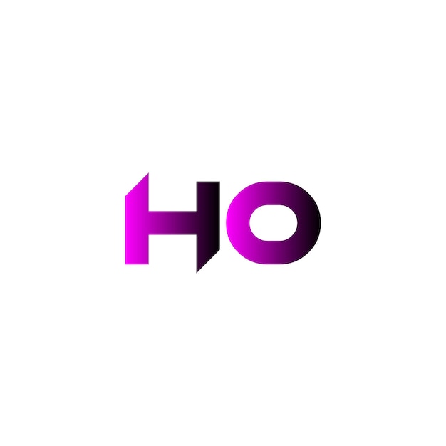 Vector diseño del logotipo de la letra ho