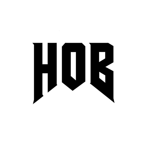Diseño de logotipo de letra HOB para una empresa de tecnología Diseño del logotipo HOB combinación de colores blanco y negro Logotipo HOB vector diseño HOB icono HOB alfabeto HOB tipografía diseño del logotipo