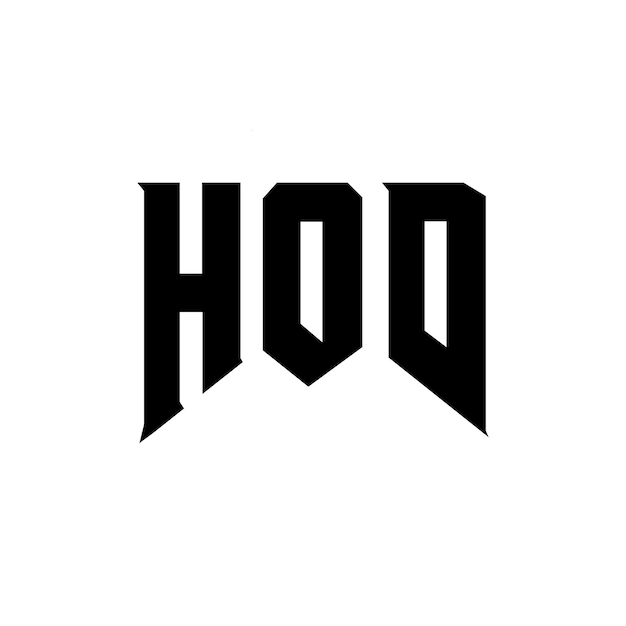 Diseño de logotipo de letra HOD para una empresa de tecnología Diseño del logotipo HOD combinación de colores blanco y negro Logotipo HOD vector diseño HOD icono HOD alfabeto HOD tipografía diseño del logotipo