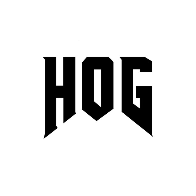 Diseño de logotipo de letra HOG para una empresa de tecnología Diseño del logotipo HOG combinación de colores blanco y negro Logotipo HOG vector HOG diseño Icono HOG alfabeto HOG tipografía Diseño del Logotipo