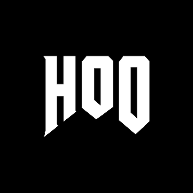 Diseño de logotipo de letra HOO para una empresa de tecnología Diseño del logotipo HOO combinación de colores blanco y negro Logotipo HOO vector diseño HOO icono HOO alfabeto HOO tipografía diseño del logotipo