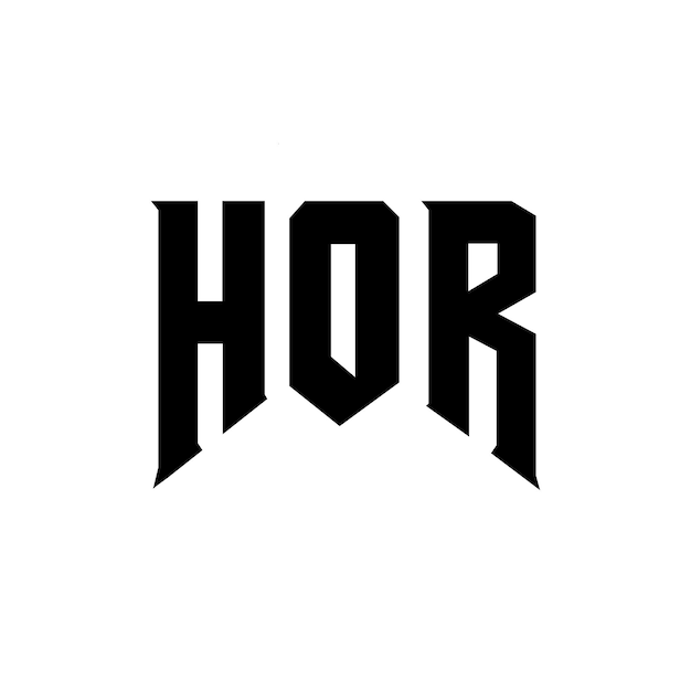 Diseño de logotipo de letra HOR para una empresa de tecnología Diseño del logotipo HOR combinación de colores blanco y negro Logotipo HOR vector HOR diseño Icono HOR alfabeto HOR tipografía Diseño del Logotipo