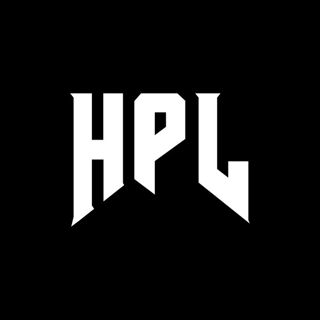 Diseño de logotipo de letra HPL para una empresa de tecnología Diseño de diseño de logotipo HPL combinación de colores blanco y negro Diseño vectorial de HPL Diseño de icono HPL Alfabeto HPL Tipo de logotipo Diseño
