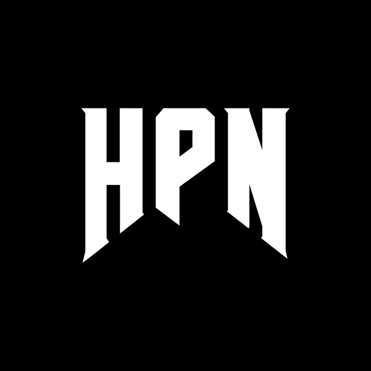 Vector diseño de logotipo de letra hpn para una empresa de tecnología diseño de logótipo hpn combinación de colores blanco y negro diseño del logotipo hpn vector diseño del icono hpn alfabeto hpn tipo de diseño del logotipo