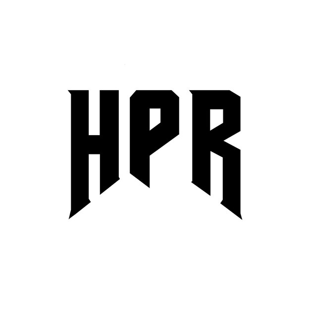 Diseño de logotipo de letra HPR para una empresa de tecnología Diseño del logotipo HPR combinación de colores blanco y negro Logotipo HPR vector diseño HPR icono HPR alfabeto diseño del logotipo tipografía HPR