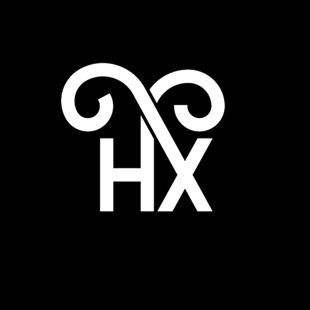 Vector diseño del logotipo de la letra hq en fondo negro diseño de la letra blanca en fondo negro logotipo hq
