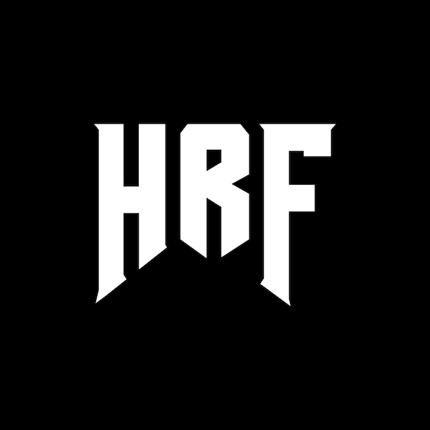Diseño de logotipo de letra HRF para una empresa de tecnología Diseño del logotipo HRF combinación de colores blanco y negro Logotipo HRF Vector HRF Diseño del icono HRF Alfabeto HRF Tipografía diseño del logotipo