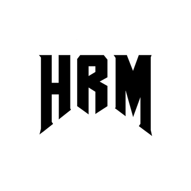 Diseño de logotipo de letra HRM para una empresa de tecnología Diseño del logotipo HRM combinación de colores blanco y negro Logotipo HRM Vector diseño del logotipo del icono HRM Alfabeto HRM Tipografía