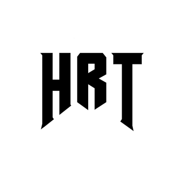 Diseño de logotipo de letra HRT para la empresa tecnológica HRT Diseño de logótipo HRT combinación de colores blanco y negro Logotipo HRT Vector Diseño de HRT Icono HRT Alfabeto HRT Tipotipo Diseño del logotipo