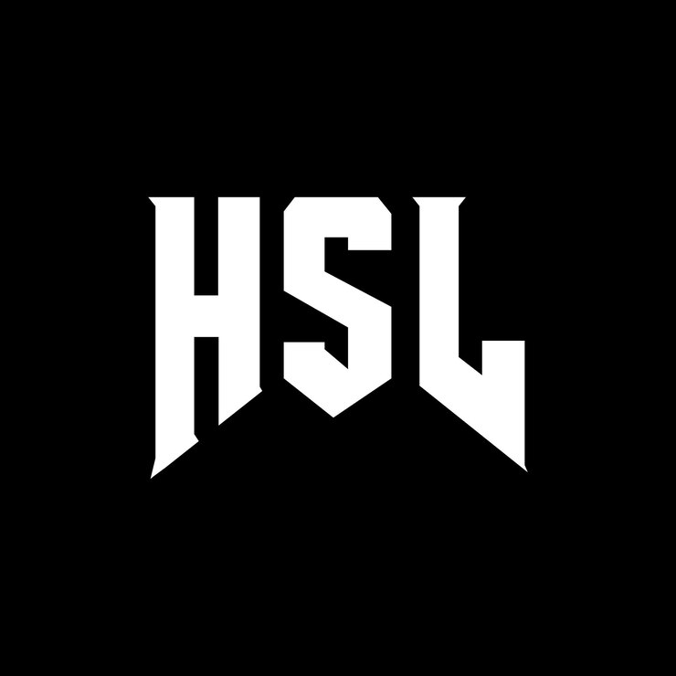 Vector diseño de logotipo de letra hsl para una empresa de tecnología diseño del logotipo hsl combinación de colores blanco y negro logotipo hsl vector diseño hsl icono hsl alfabeto hsl tipo de logotipo diseño