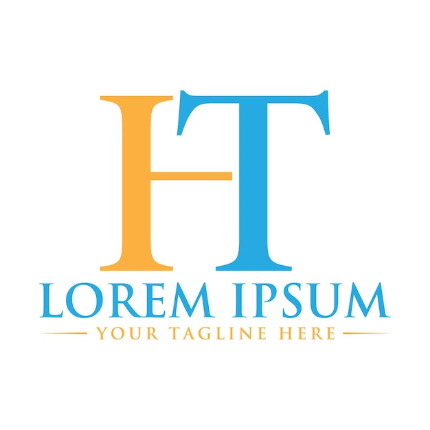 Diseño del logotipo de la letra HT