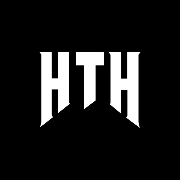 Diseño de logotipo de letra HTH para una empresa de tecnología Diseño del logotipo HTH combinación de colores blanco y negro Logotipo HTH vector diseño HTH icono HTH alfabeto HTH tipografía diseño del logotipo