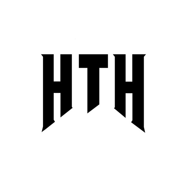 Diseño de logotipo de letra HTH para una empresa de tecnología Diseño del logotipo HTH combinación de colores blanco y negro Logotipo HTH vector diseño HTH icono HTH alfabeto HTH tipografía diseño del logotipo
