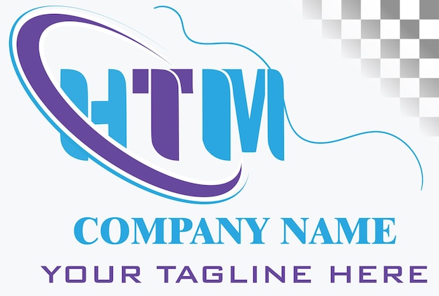 Diseño de logotipo de letra HTM