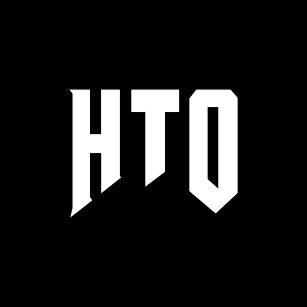 Diseño de logotipo de letra HTO para una empresa de tecnología Diseño del logotipo HTO combinación de colores blanco y negro Logotipo HTO vector diseño HTO icono HTO alfabeto HTO tipografía diseño del logotipo