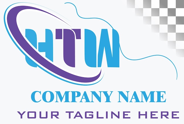 Diseño de logotipo de letra HTW