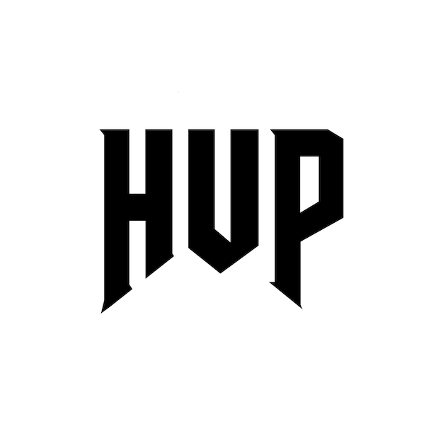 Diseño de logotipo de letra HUP para una empresa de tecnología Diseño del logotipo HUP combinación de colores blanco y negro Logo HUP vector HUP diseño Icono HUP alfabeto HUP tipografía Diseño del Logotipo HUP