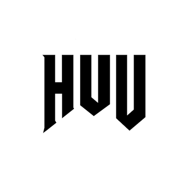 Diseño de logotipo de letra HUU para una empresa de tecnología Diseño del logotipo HUU combinación de colores blanco y negro Logotipo HUU vector diseño HUU icono HUU alfabeto HUU tipografía diseño del logotipo